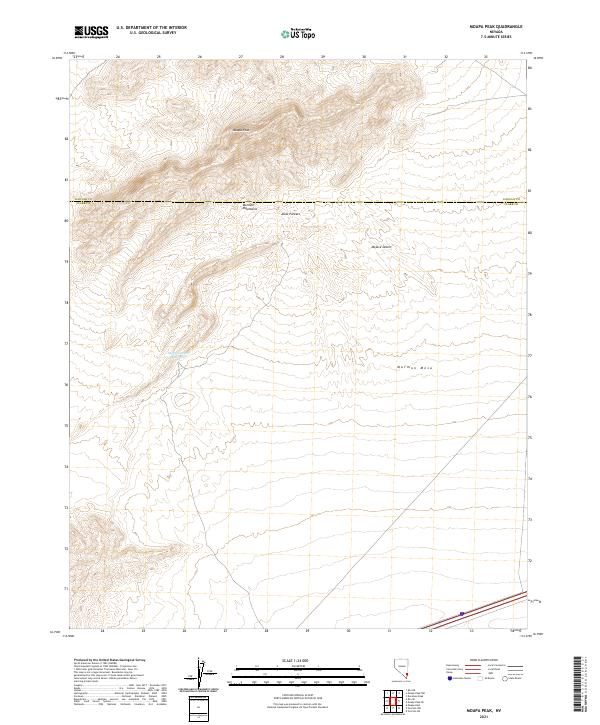 Moapa Peak, NV — USGS 7.5-minute topo (2021)