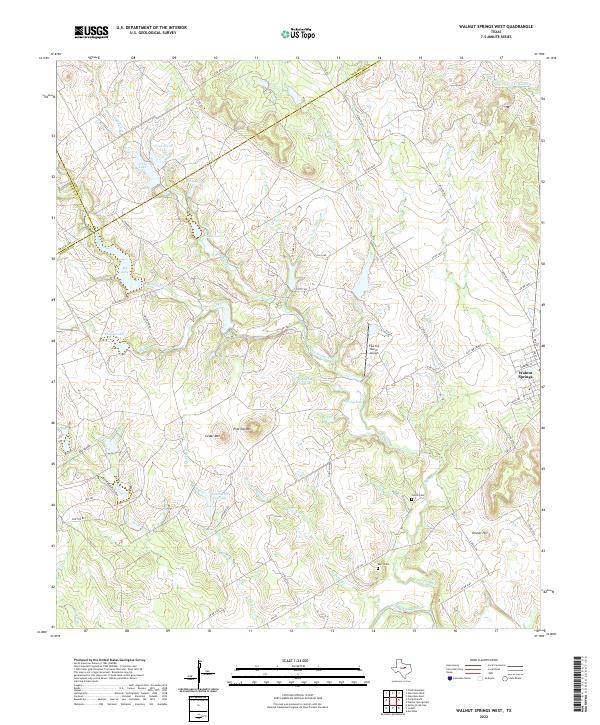 Walnut Springs West, TX — USGS 7.5-minute topo (2022)