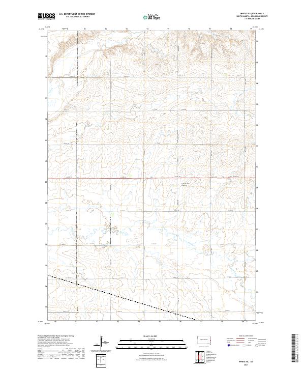 White SE, SD — USGS 7.5-minute topo (2021)