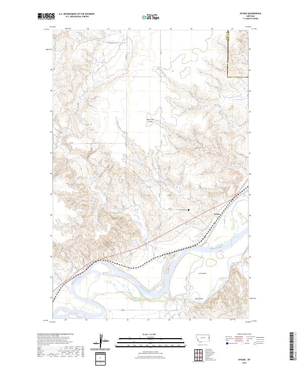 Intake, MT — USGS 7.5-minute topo (2024)