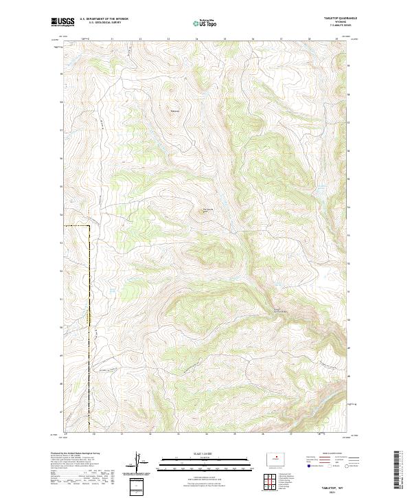 Tabletop, WY — USGS 7.5-minute topo (2021)