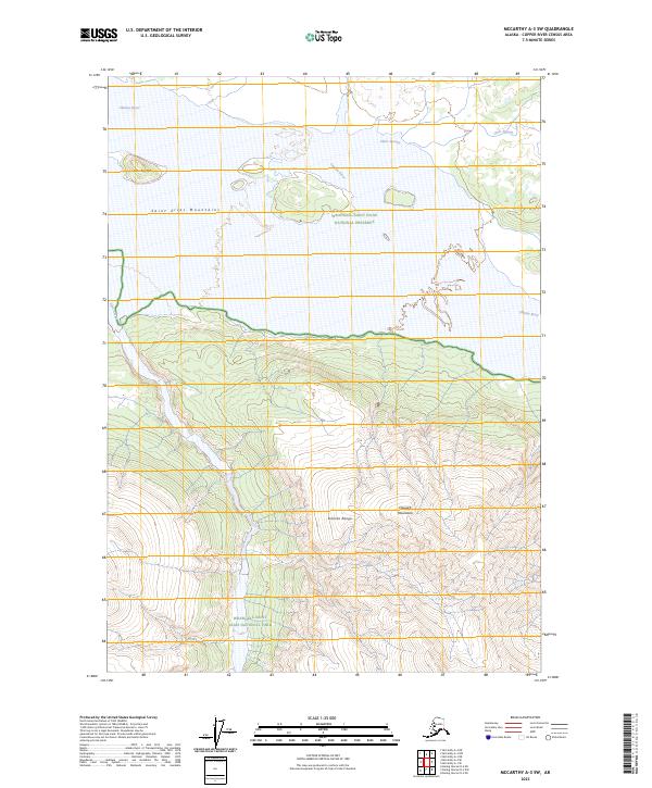 McCarthy A-3 SW, AK — USGS 7.5-minute topo (2023)