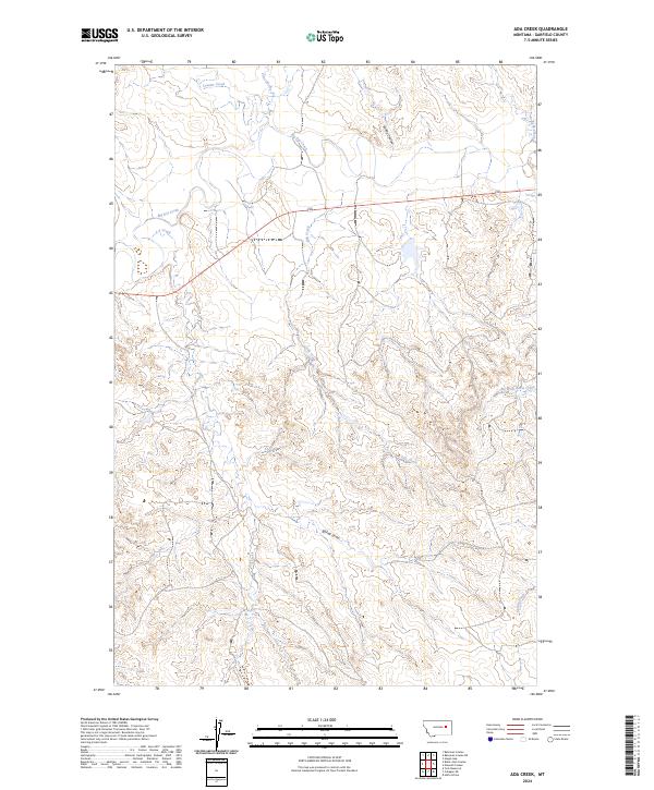 Ada Creek, MT — USGS 7.5-minute topo (2024)