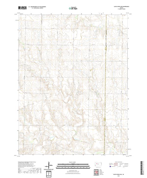 Castle Rock NW, KS — USGS 7.5-minute topo (2022)