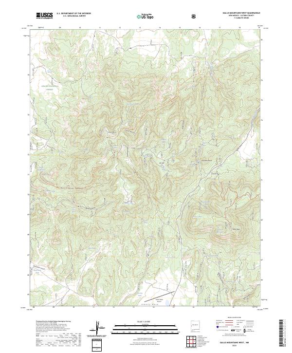 Gallo Mountains West, NM — USGS 7.5-minute topo (2023)