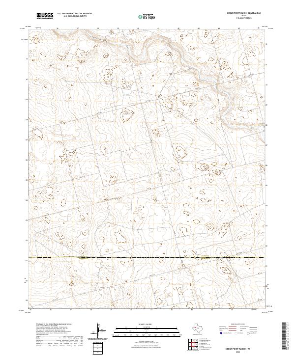Cedar Point Ranch, TX — USGS 7.5-minute topo (2022)