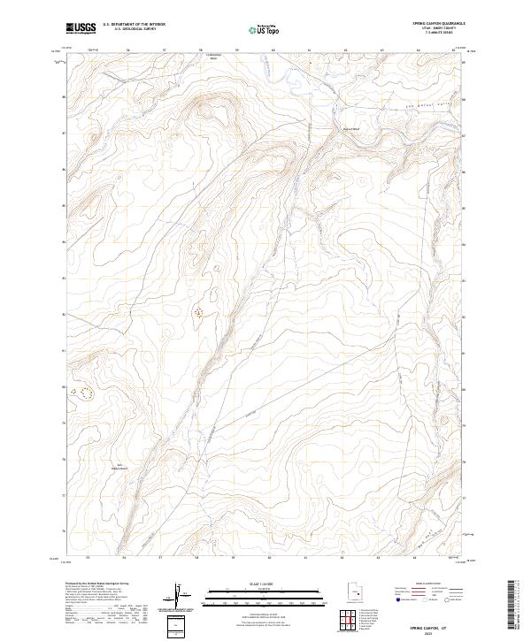 Spring Canyon, UT — USGS 7.5-minute topo (2023)