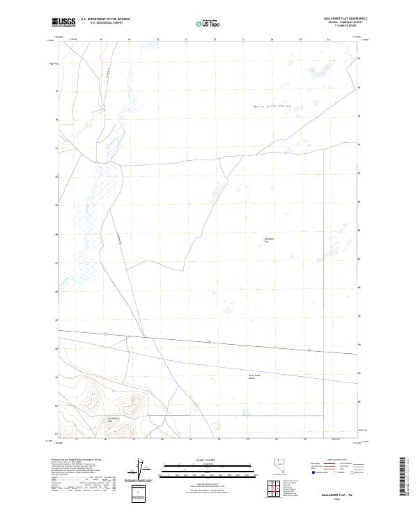 Gallagher Flat, NV — USGS 7.5-minute topo (2021)