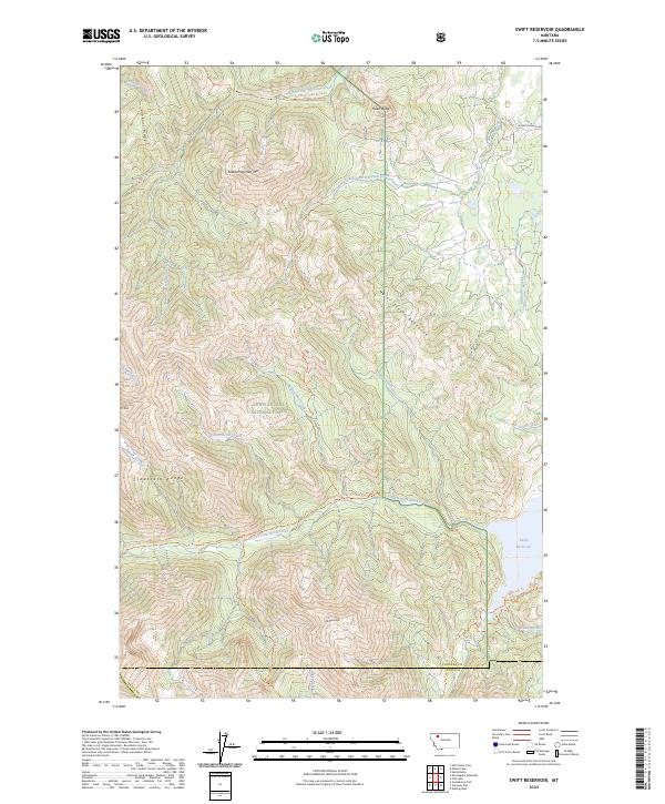Swift Reservoir, MT — USGS 7.5-minute topo (2024)