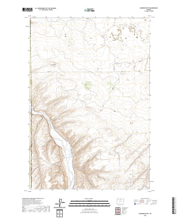 Dalreed Butte, OR — USGS 7.5-minute topo (2023)