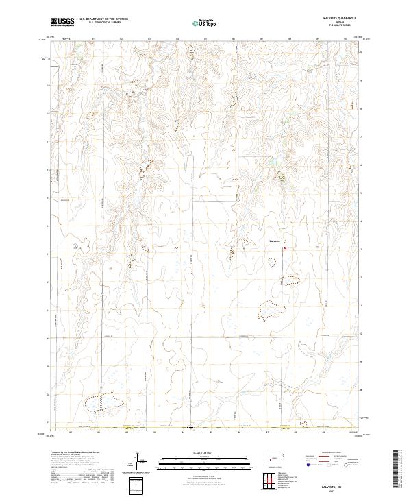 Kalvesta, KS — USGS 7.5-minute topo (2022)