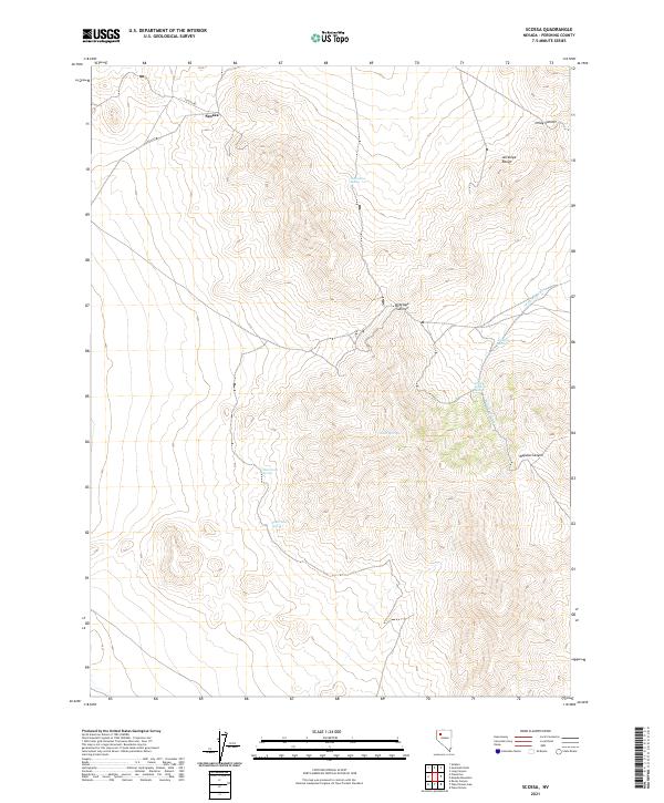 Scossa, NV — USGS 7.5-minute topo (2021)