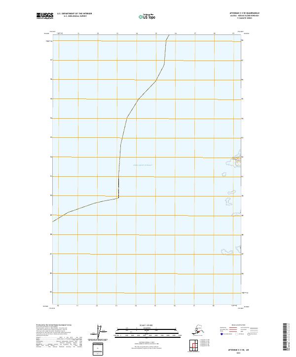 Afognak C-3 SE, AK — USGS 7.5-minute topo (2021)