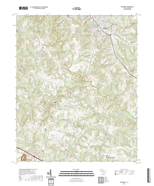 Woodruff, SC — USGS 7.5-minute topo (2024)