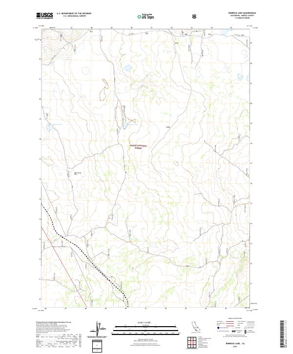Rimrock Lake, CA — USGS 7.5-minute topo (2021)