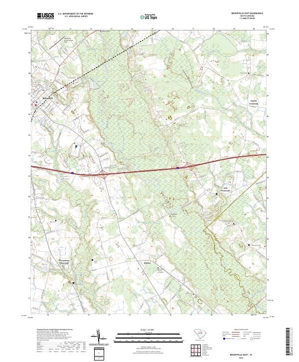 Bishopville East, SC — USGS 7.5-minute topo (2024)