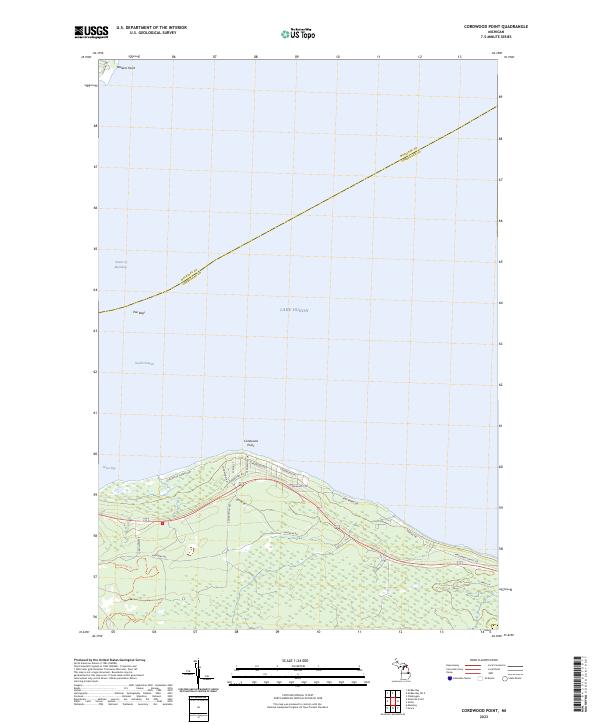 Cordwood Point, MI — USGS 7.5-minute topo (2023)