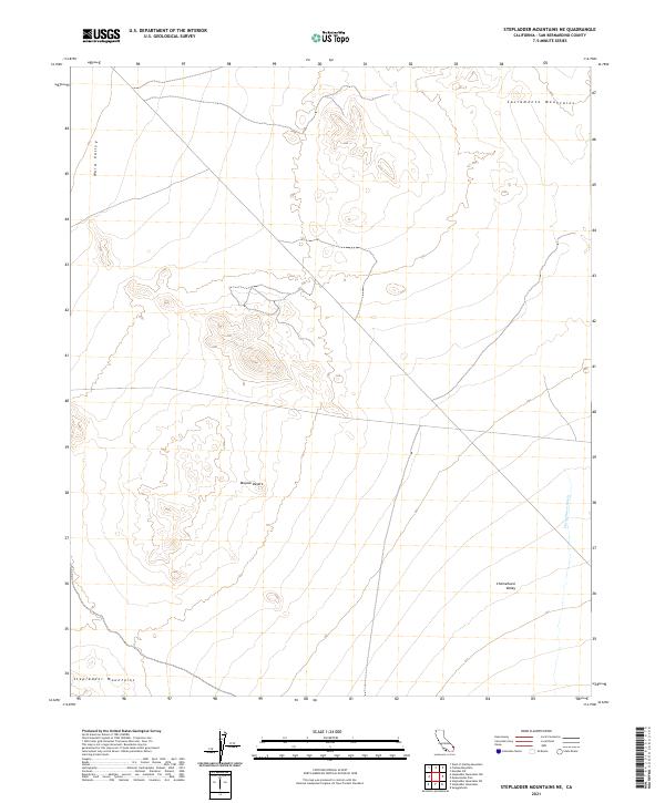 Stepladder Mountains NE, CA — USGS 7.5-minute topo (2021)
