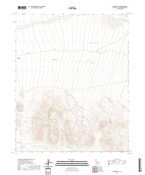 Silurian Hills, CA — USGS 7.5-minute topo (2021)