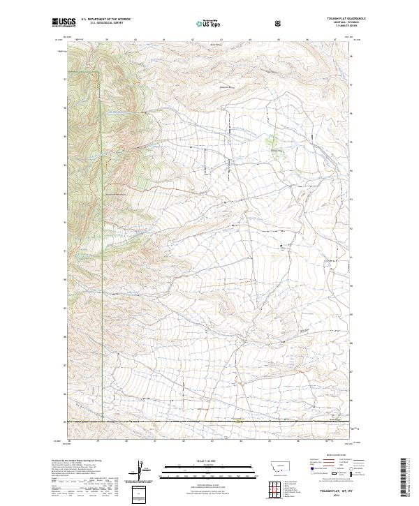 Tolman Flat, MT-WY — USGS 7.5-minute topo (2024)