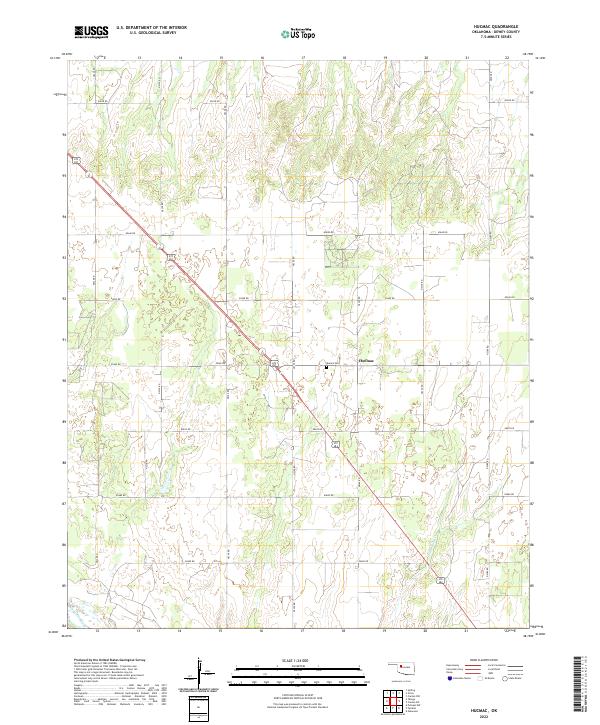 Hucmac, OK — USGS 7.5-minute topo (2022)