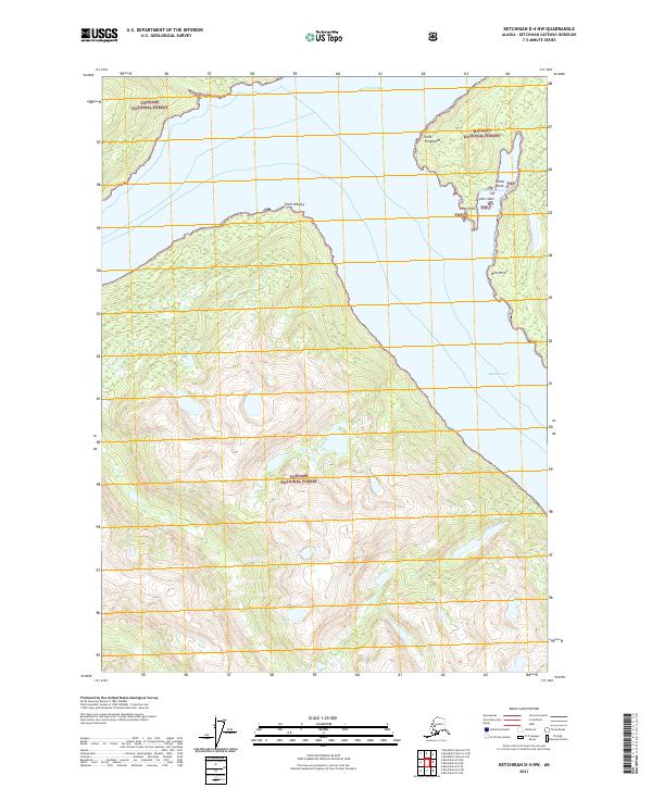 Ketchikan D-4 NW, AK — USGS 7.5-minute topo (2021)