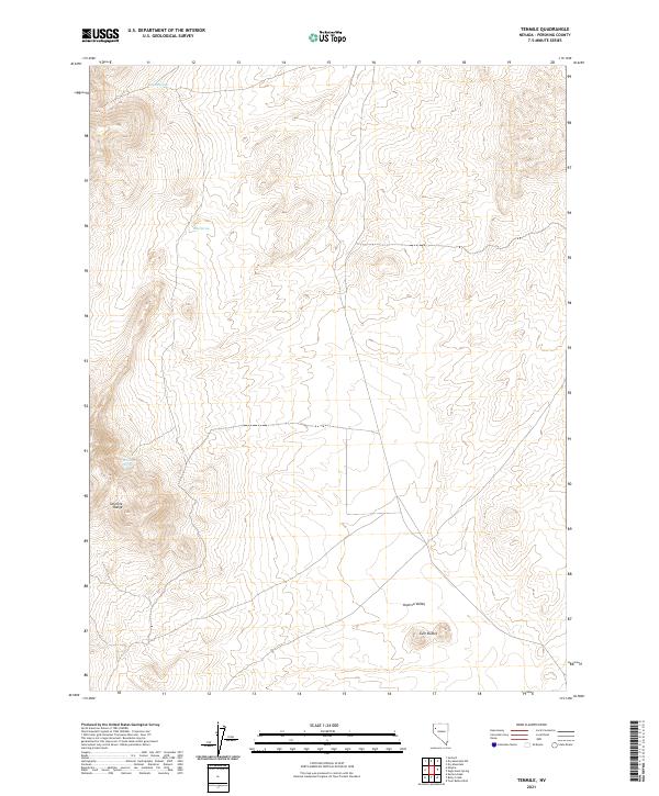 Tenmile, NV — USGS 7.5-minute topo (2021)