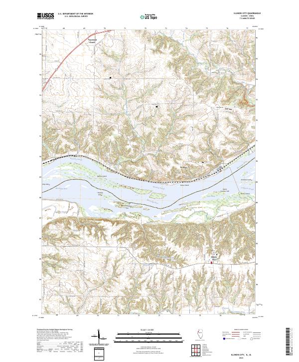 Illinois City, IL-IA — USGS 7.5-minute topo (2024)