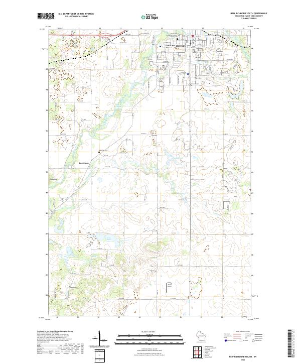 New Richmond South, WI — USGS 7.5-minute topo (2022)