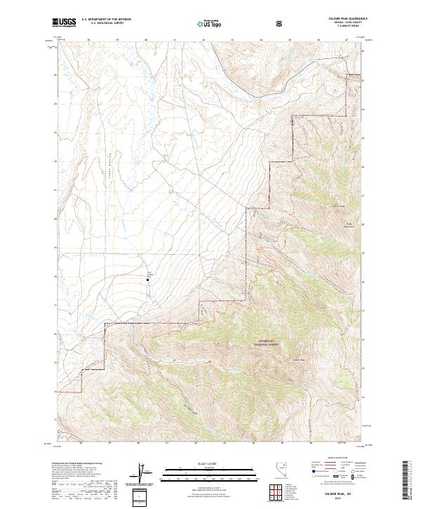 Soldier Peak, NV — USGS 7.5-minute topo (2021)