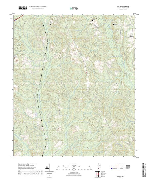 Wallace, AL — USGS 7.5-minute topo (2024)