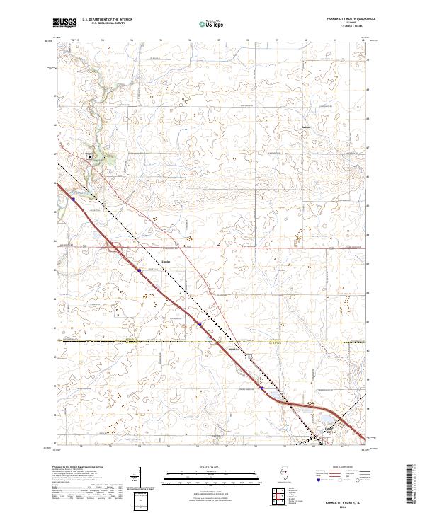 Farmer City North, IL — USGS 7.5-minute topo (2024)