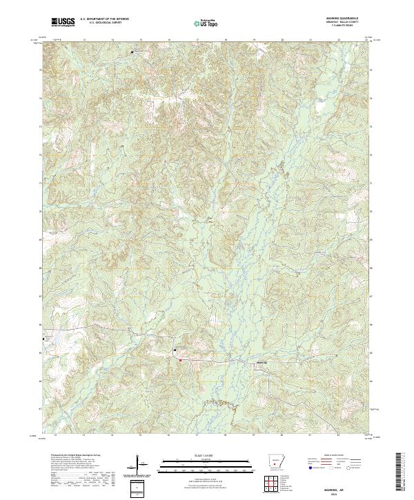 Manning, AR — USGS 7.5-minute topo (2024)