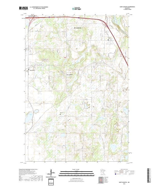 Saint Augusta, MN — USGS 7.5-minute topo (2022)