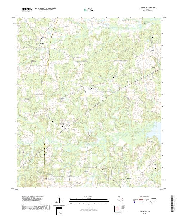 Long Branch, TX — USGS 7.5-minute topo (2022)