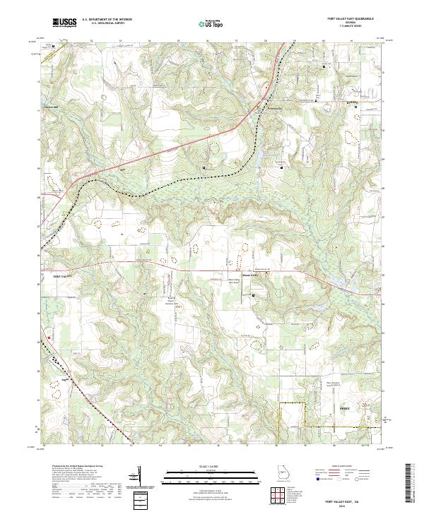 Fort Valley East, GA — USGS 7.5-minute topo (2024)