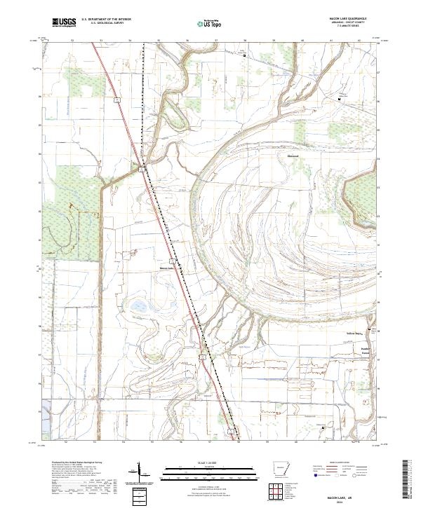 Macon Lake, AR — USGS 7.5-minute topo (2024)