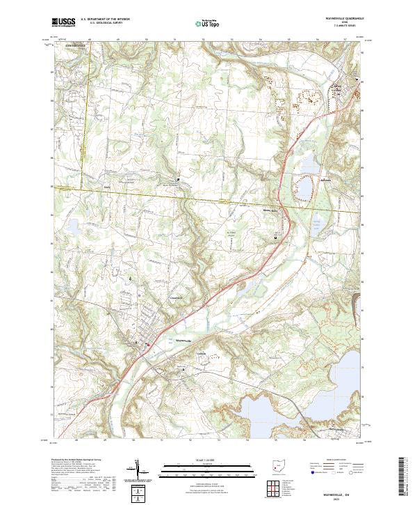 Waynesville, OH — USGS 7.5-minute topo (2023)