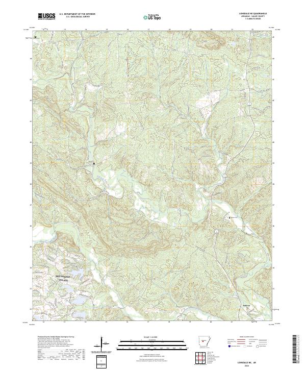 Lonsdale NE, AR — USGS 7.5-minute topo (2024)