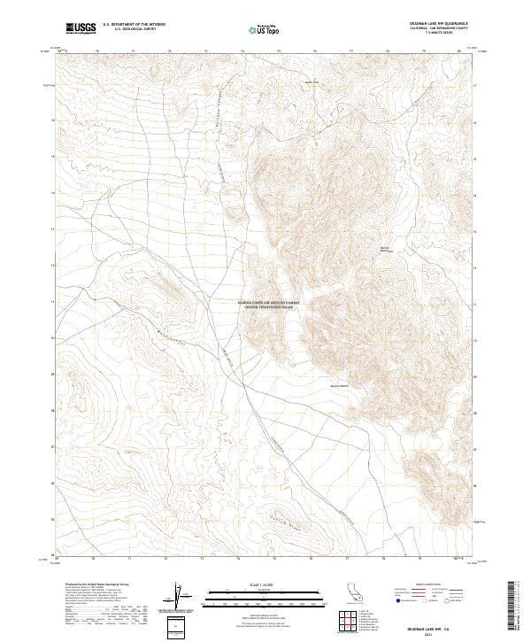 Deadman Lake NW, CA — USGS 7.5-minute topo (2021)