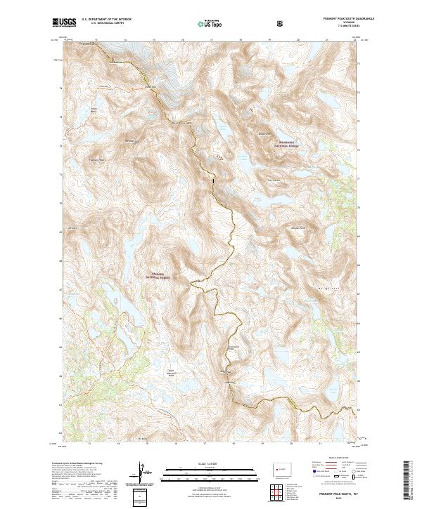Fremont Peak South, WY — USGS 7.5-minute topo (2021)