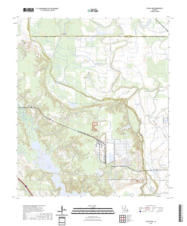Clear Lake, LA — USGS 7.5-minute topo (2024)
