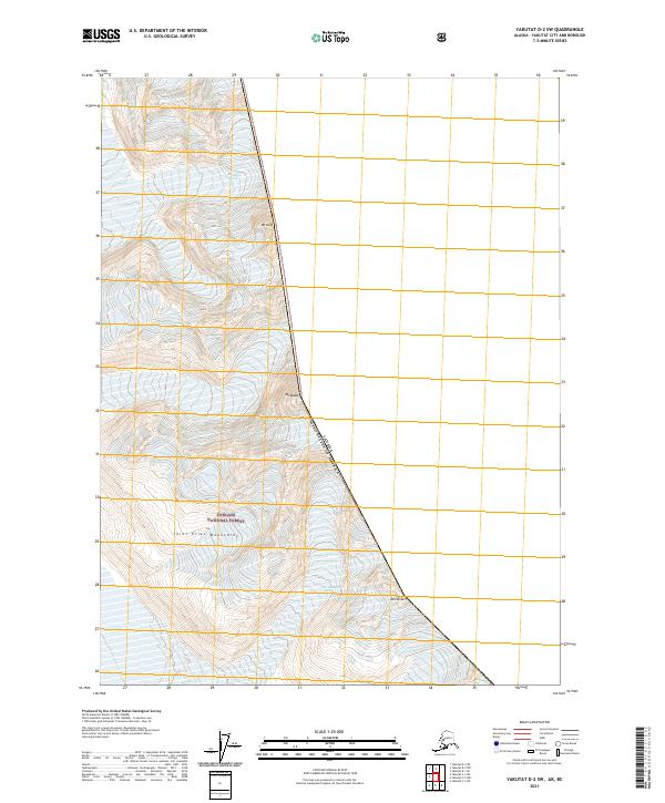 Yakutat D-2 SW, AK-BC — USGS 7.5-minute topo (2021)