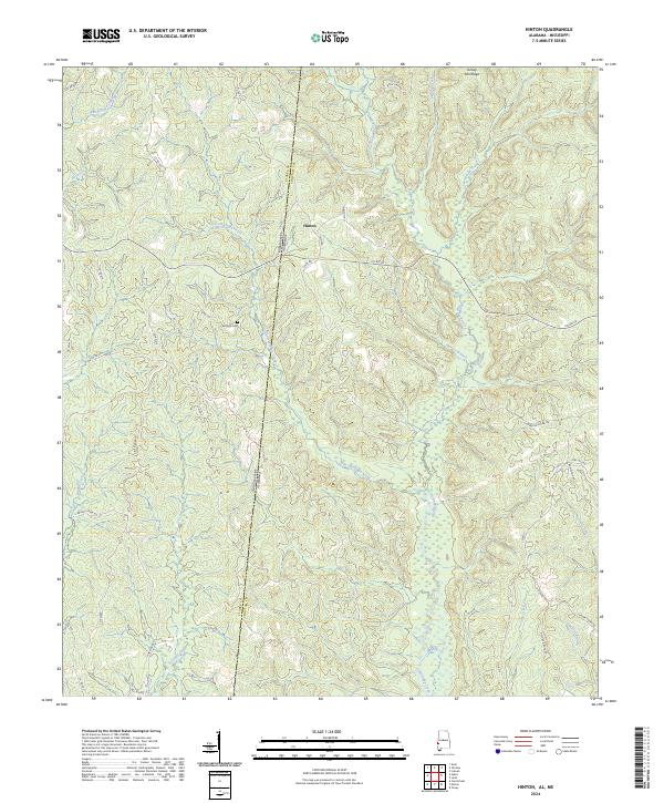Hinton, AL-MS — USGS 7.5-minute topo (2024)