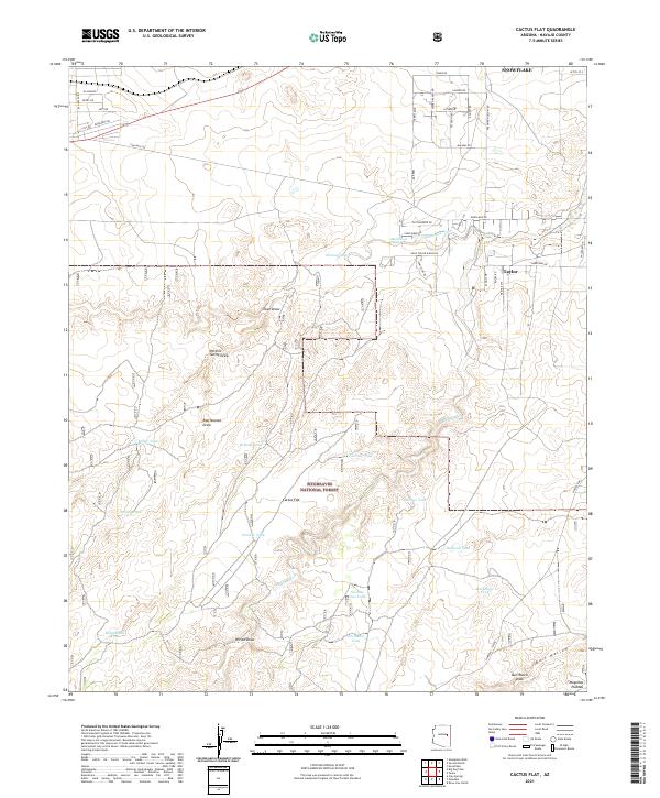 Cactus Flat, AZ — USGS 7.5-minute topo (2021)
