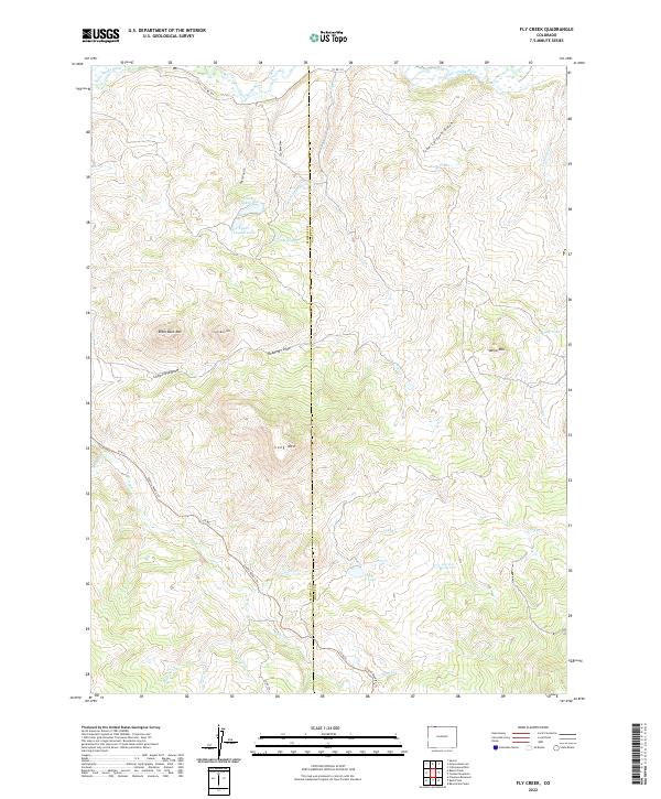 Fly Creek, CO — USGS 7.5-minute topo (2022)