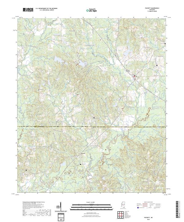 Puckett, MS — USGS 7.5-minute topo (2024)