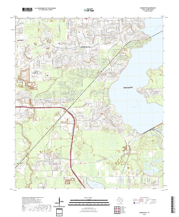 Harmaston, TX — USGS 7.5-minute topo (2022)