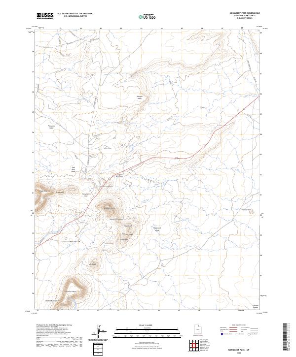 Monument Pass, UT — USGS 7.5-minute topo (2023)