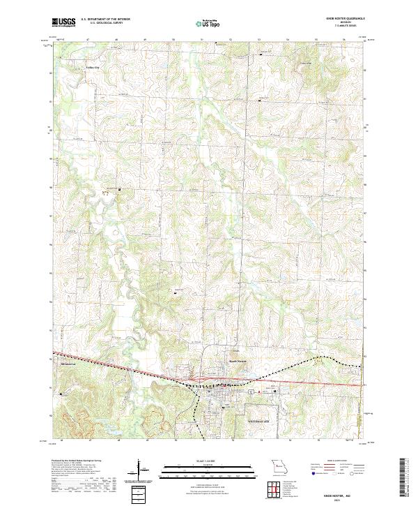 Knob Noster, MO — USGS 7.5-minute topo (2021)